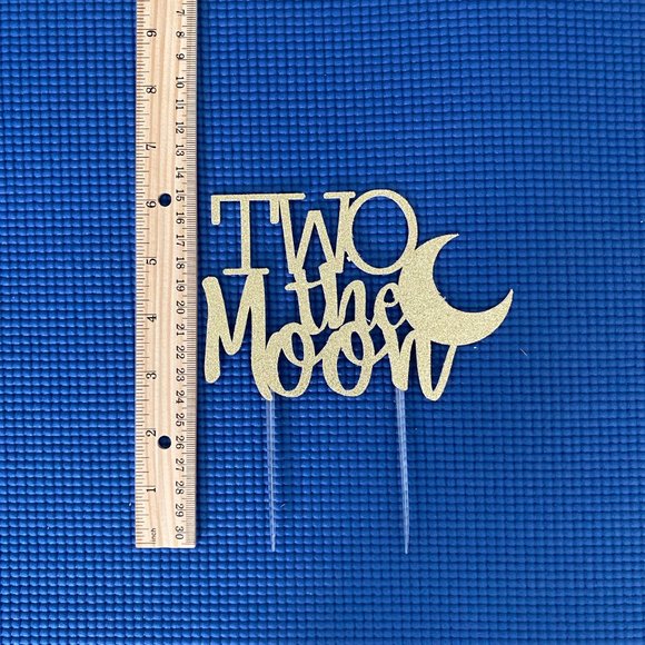 Two The Moon Cake Topper and Banner - Picture 6 of 6